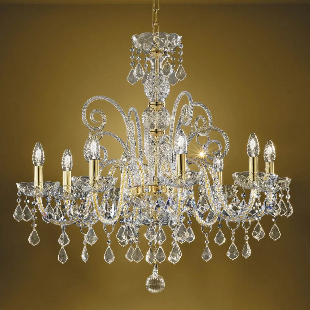 Viadurini Lighting Klassische Kronleuchter-Klassischer Kronleuchter 8 Lichter aus venezianischem Glas Made in Italy - Florentiner