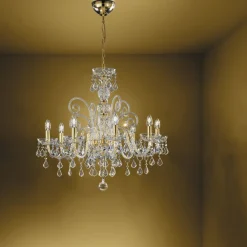 Viadurini Lighting Klassische Kronleuchter-Klassischer Kronleuchter 8 Lichter aus venezianischem Glas Made in Italy - Florentiner