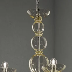 Viadurini Lighting Klassische Kronleuchter-Klassischer Kronleuchter 12 Lichter aus venezianischem Glas Made in Italy - Foscarino