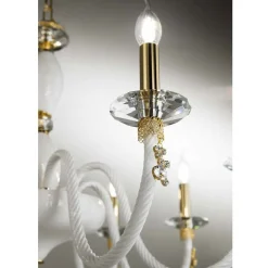 Viadurini Lighting Klassische Kronleuchter-Klassischer Kronleuchter mit 8 Lichtern aus mundgeblasenem Glas und Handdetails - Phaedra