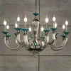 Viadurini Lighting Klassische Kronleuchter-Klassischer Kronleuchter 12 Lichter aus handwerklichem Glas und Kristallen - Magrena