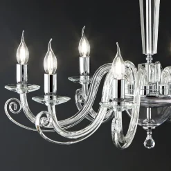 Viadurini Lighting Klassische Kronleuchter-Klassischer Kronleuchter mit 8 Lichtern, italienisches handgefertigtes Glas und Kristall – Malaysia