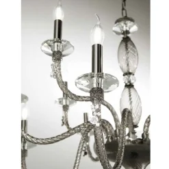 Viadurini Lighting Klassische Kronleuchter-Klassischer Kronleuchter mit 18 Lichtern aus mundgeblasenem Glas und Handdetails - Phaedra