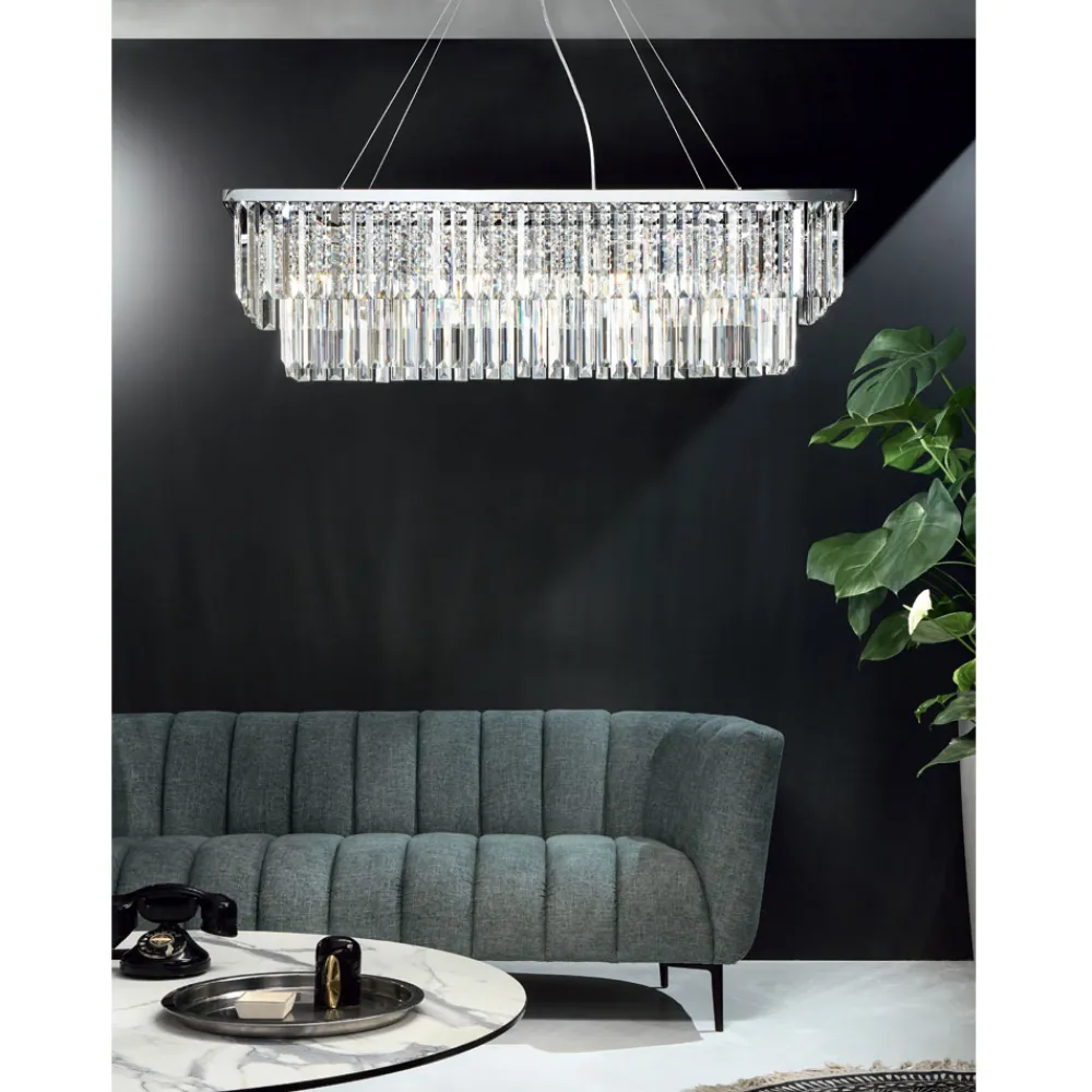 Viadurini Lighting Klassische Kronleuchter-Klassischer Kronleuchter aus Metall und geschliffenem Luxuskristall - Mirielle