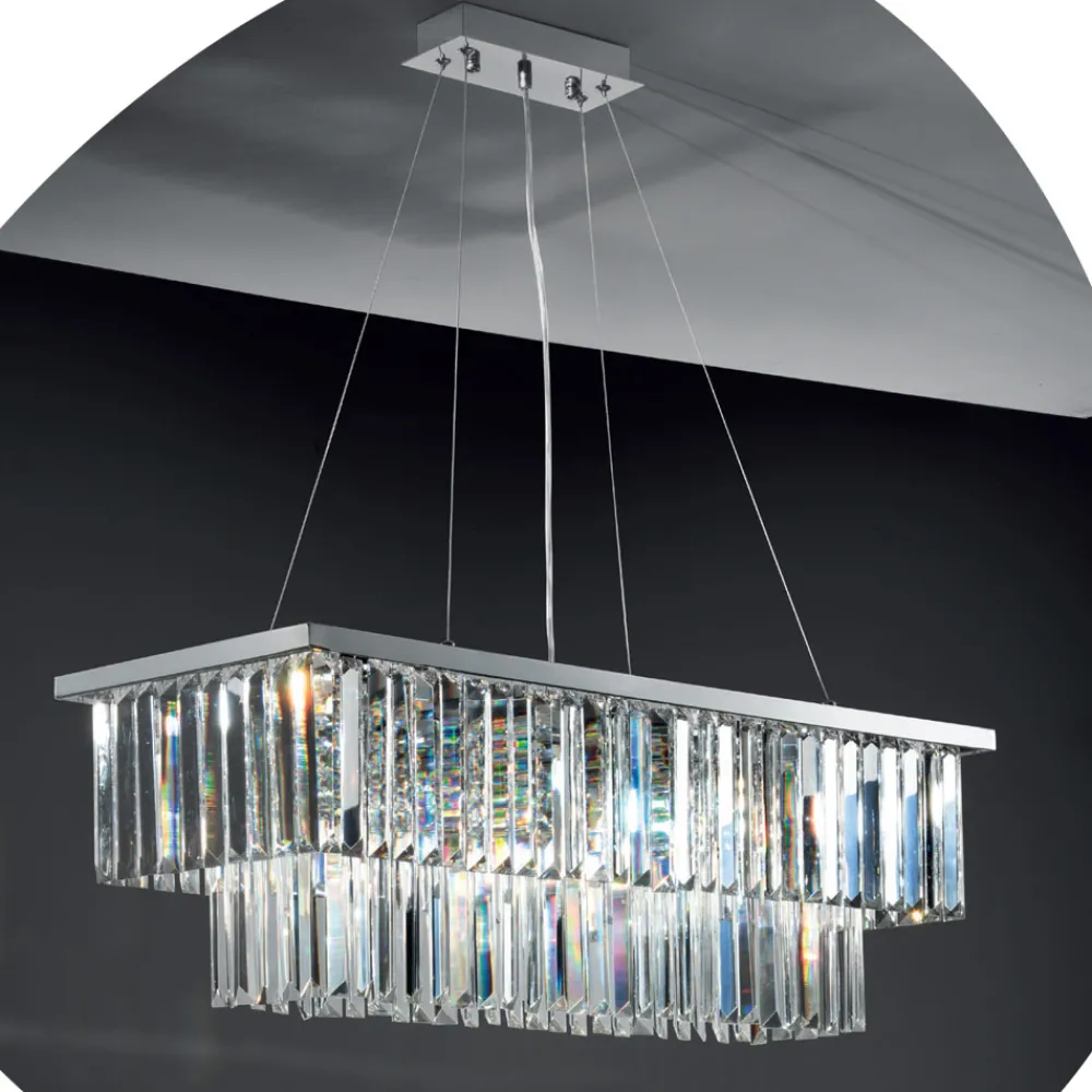 Viadurini Lighting Klassische Kronleuchter-Klassischer Kronleuchter aus Metall und geschliffenem Luxuskristall - Mirielle