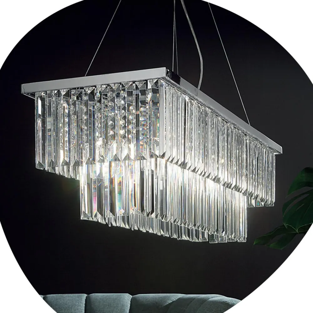 Viadurini Lighting Klassische Kronleuchter-Klassischer Kronleuchter aus Metall und geschliffenem Luxuskristall - Mirielle