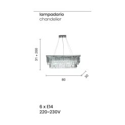Viadurini Lighting Klassische Kronleuchter-Klassischer Kronleuchter aus Metall und geschliffenem Luxuskristall - Mirielle