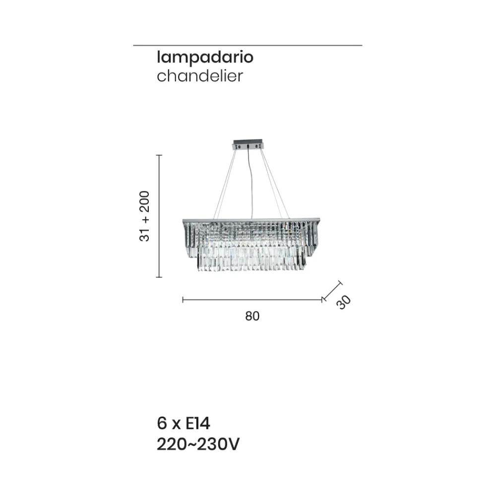 Viadurini Lighting Klassische Kronleuchter-Klassischer Kronleuchter aus Metall und geschliffenem Luxuskristall - Mirielle