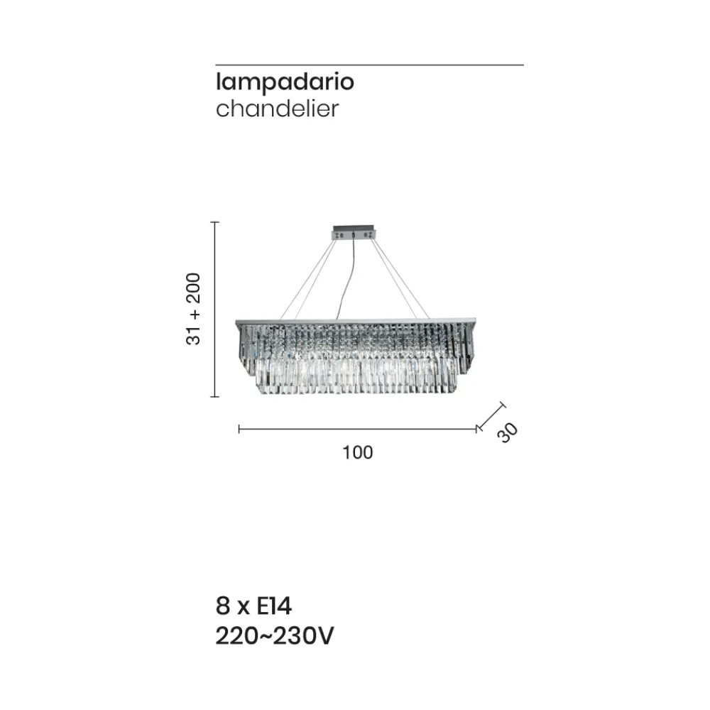 Viadurini Lighting Klassische Kronleuchter-Klassischer Kronleuchter aus Metall und geschliffenem Luxuskristall - Mirielle
