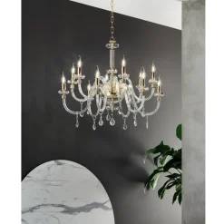 Viadurini Lighting Klassische Kronleuchter-Klassischer Kronleuchter 12 Lichter aus italienischem handgefertigtem Glas - Similo