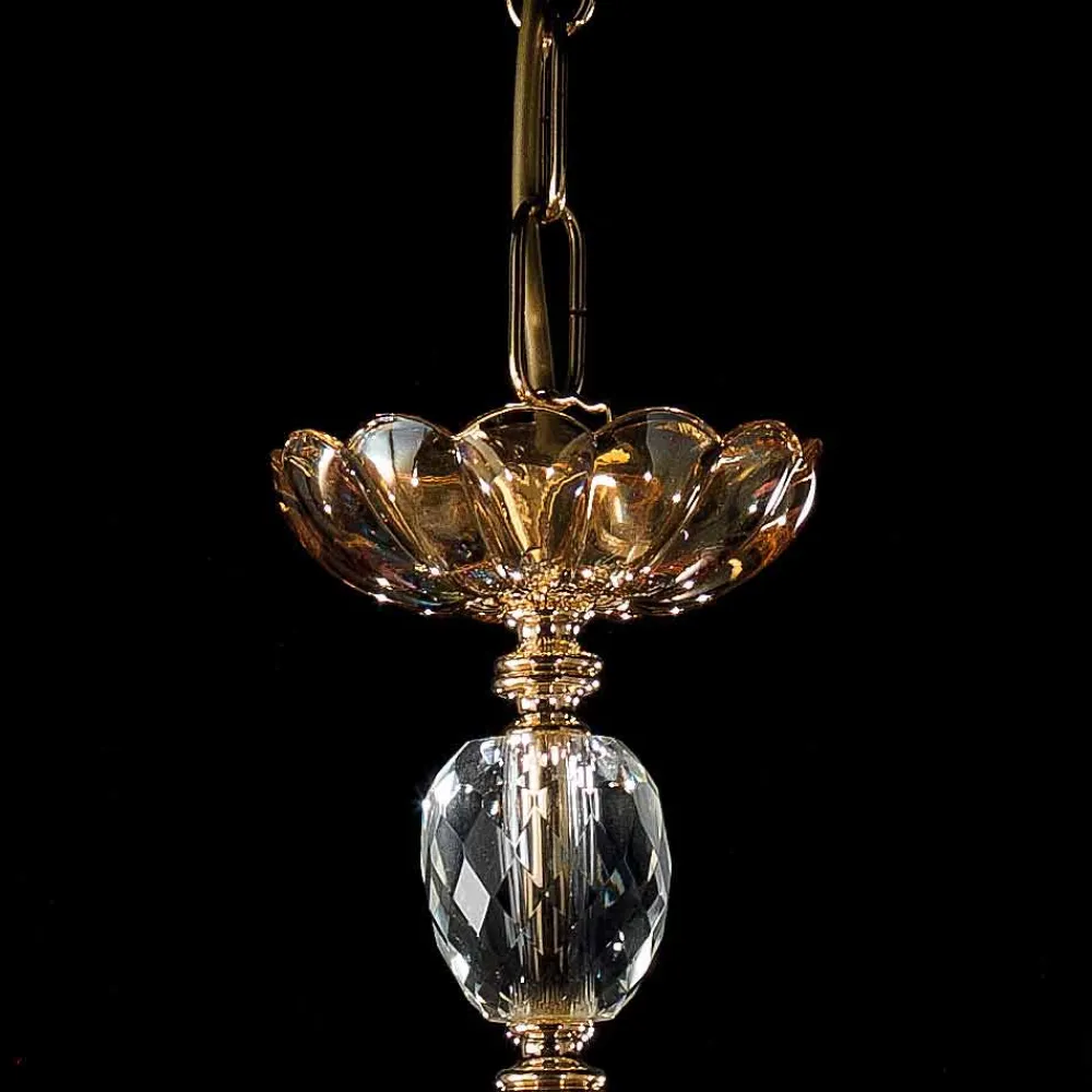 Viadurini Lighting Klassische Kronleuchter-Klassischer Kronleuchter aus 6 Leuchten in Belle Glas und Kristall