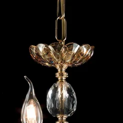 Viadurini Lighting Klassische Kronleuchter-Klassischer Kronleuchter aus 9 Leuchten in Belle Glas und Kristall