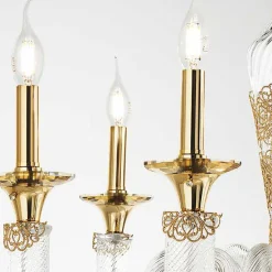 Viadurini Lighting Klassische Kronleuchter-Klassischer Kronleuchter mit 8 Lichtern aus handwerklichem Glas und Kristallen - Magrena