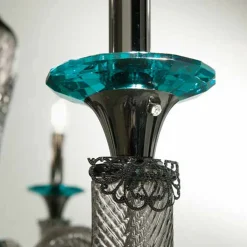 Viadurini Lighting Klassische Kronleuchter-Klassischer Kronleuchter mit 8 Lichtern aus handwerklichem Glas und Kristallen - Magrena