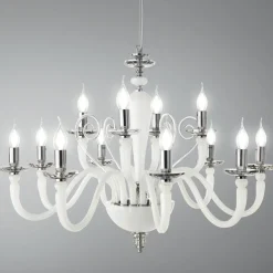 Viadurini Lighting Klassische Kronleuchter-Klassischer Kronleuchter mit 12 Lichtern aus handgefertigtem Glas und Kristall - Mariangela