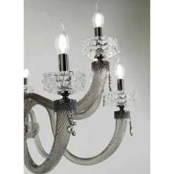 Viadurini Lighting Klassische Kronleuchter-Klassischer Kronleuchter 8 Lichter aus italienischem, handgefertigtem Luxusglas - Saline