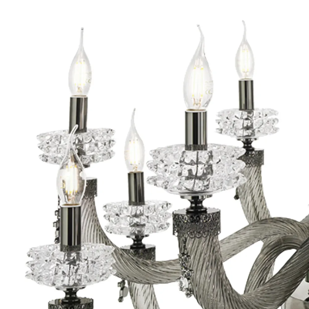 Viadurini Lighting Klassische Kronleuchter-Klassischer Kronleuchter 8 Lichter aus italienischem, handgefertigtem Luxusglas - Saline