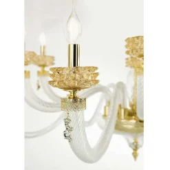 Viadurini Lighting Klassische Kronleuchter-Klassischer Kronleuchter 8 Lichter aus italienischem, handgefertigtem Luxusglas - Saline