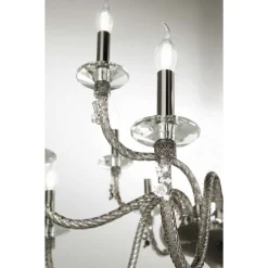 Viadurini Lighting Klassische Kronleuchter-Klassischer Kronleuchter mit 24 Lichtern aus mundgeblasenem Glas und Handdetails - Phaedra