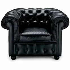 Viadurini Living Klassische Sessel-Klassischer Ledersessel mit Holzfüßen Made in Italy - Idra