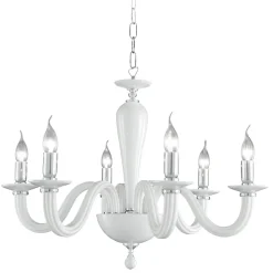 Viadurini Lighting Klassische Kronleuchter-Klassischer 6-Licht-Kronleuchter aus italienischem handgefertigtem Glas - Rapallo