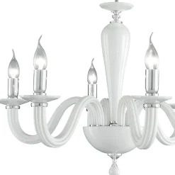 Viadurini Lighting Klassische Kronleuchter-Klassischer 6-Licht-Kronleuchter aus italienischem handgefertigtem Glas - Rapallo