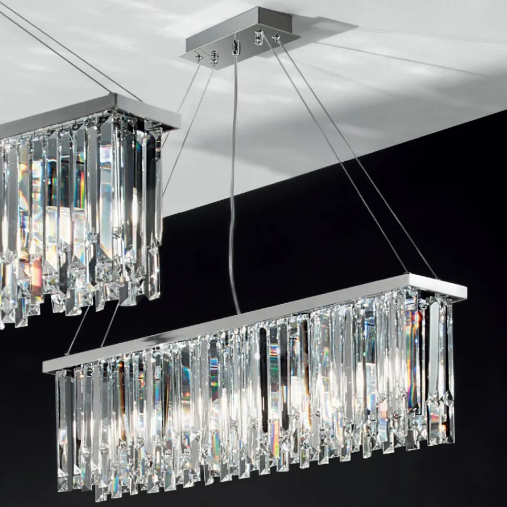 Viadurini Lighting Klassische Kronleuchter-Klassischer Luxus-Hängeleuchter aus Metall und geschliffenem Kristall - Zolando