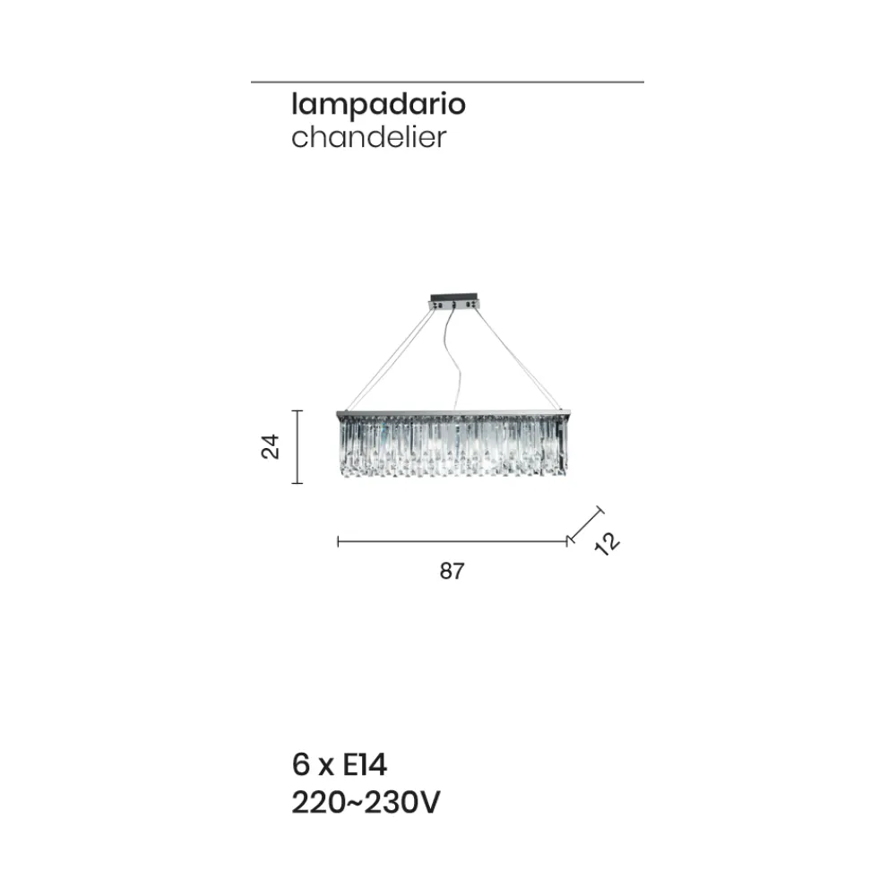 Viadurini Lighting Klassische Kronleuchter-Klassischer Luxus-Hängeleuchter aus Metall und geschliffenem Kristall - Zolando