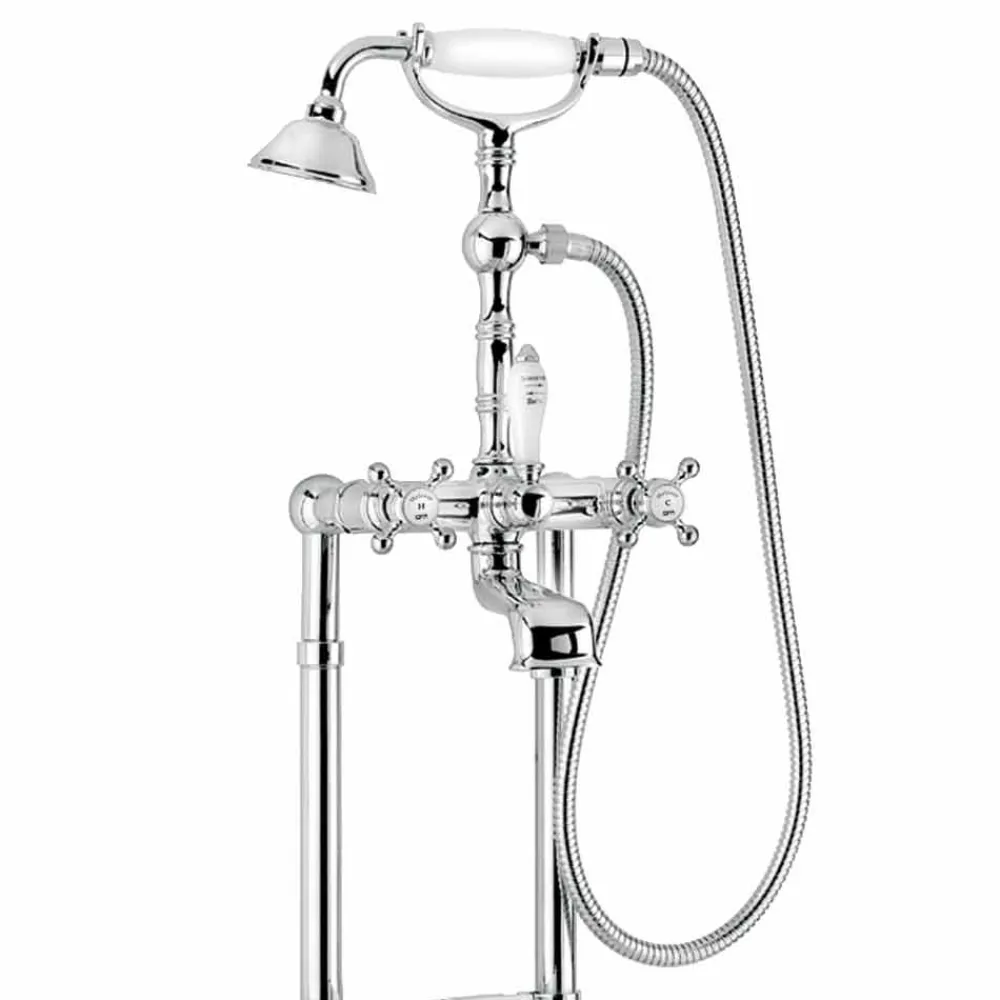 Viadurini Taps Badewannearmaturen-Klassischer Messing-Badewannenmischer Made in Italy - Eripio