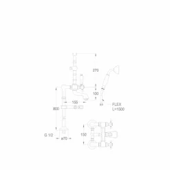 Viadurini Taps Badewannearmaturen-Klassischer Messing-Badewannenmischer Made in Italy - Eripio