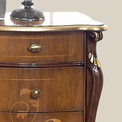 Viadurini Classic Nachttische-Klassischer Nachttisch 3 luxuriöse Schubladen Walnussholz Made in Italy - Cambrige