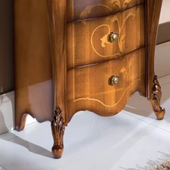 Viadurini Classic Kommoden-Klassischer Nachttisch aus eingelegtem Holz 4 Schubladen Made in Italy - Ottaviano