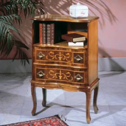 Viadurini Classic Nachttische-Klassischer Nachttisch aus Walnussholz mit Schubladen Made in Italy - Elegant