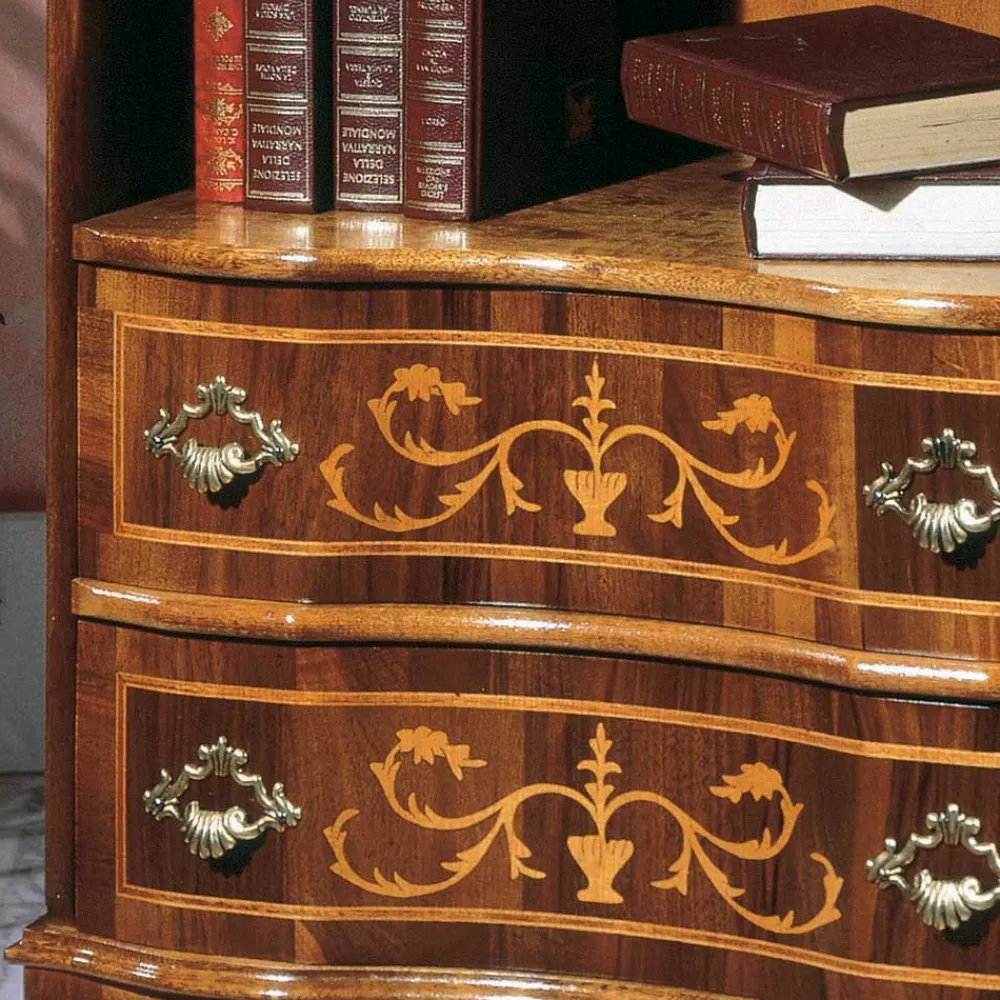 Viadurini Classic Nachttische-Klassischer Nachttisch aus Walnussholz mit Schubladen Made in Italy - Elegant