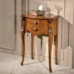 Viadurini Classic Nachttische-Klassischer Nachttisch mit 2 Schubladen aus Bassano Nussbaumholz Made in Italy - Commodo