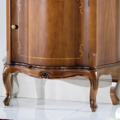 Viadurini Classic Kommoden-Klassischer Nachttisch Tür und Schublade aus Holz mit Intarsien Made in Italy - Leonor