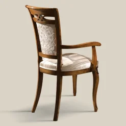 Viadurini Classic Klassische Stühle-Klassischer Polsterstuhl aus Nussbaum oder weißem Holz Made in Italy - Caligola
