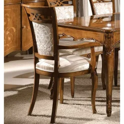 Viadurini Classic Klassische Stühle-Klassischer Polsterstuhl aus Nussbaum oder weißem Holz Made in Italy - Caligola