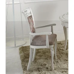 Viadurini Classic Klassische Stühle-Klassischer Polsterstuhl aus Nussbaum oder weißem Holz Made in Italy - Caligola