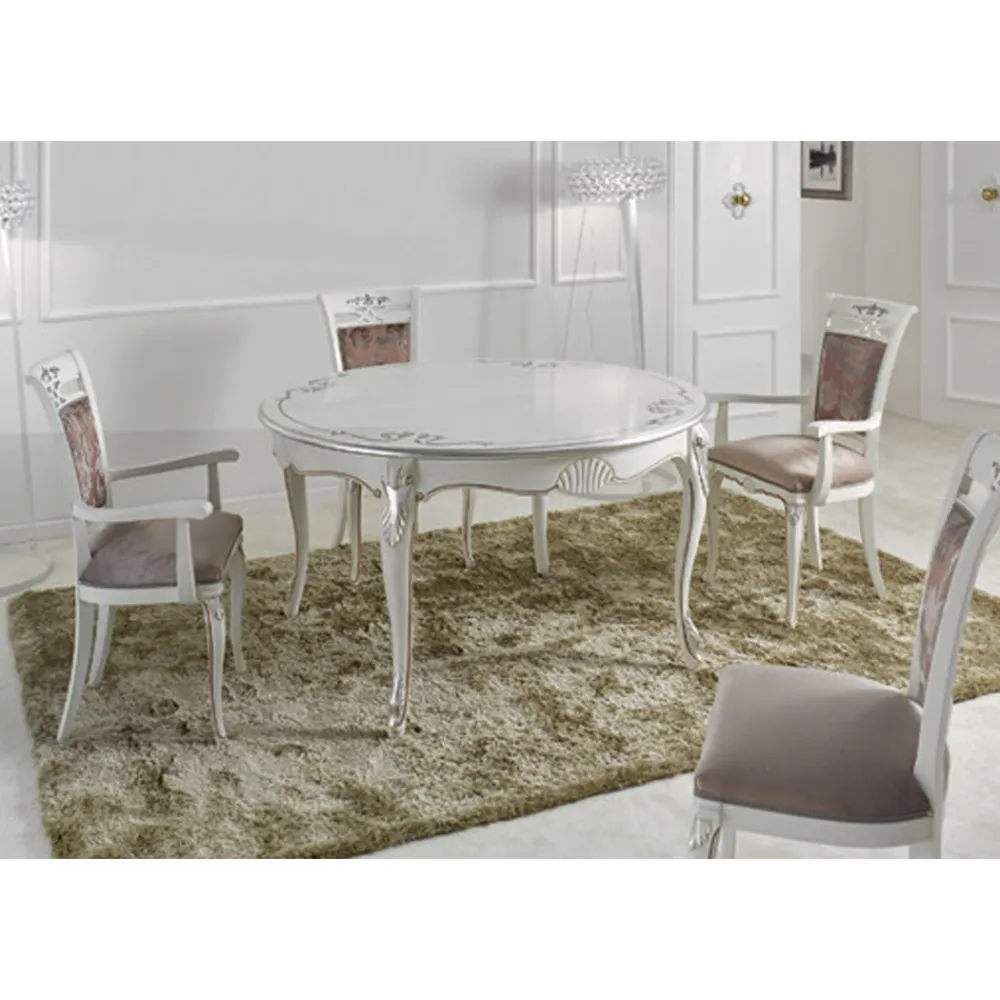 Viadurini Classic Klassische Stühle-Klassischer Polsterstuhl aus Nussbaum oder weißem Holz Made in Italy - Caligola