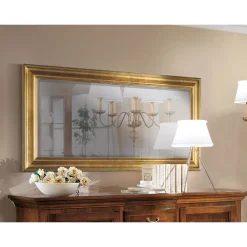 Viadurini Classic Wandspiegel-Klassischer rechteckiger Spiegel mit Blattgoldrahmen Made in Italy - Milli