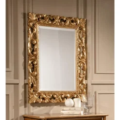 Viadurini Classic Wandspiegel-Klassischer rechteckiger Spiegel mit Blattgoldrahmen Made in Italy - Precious