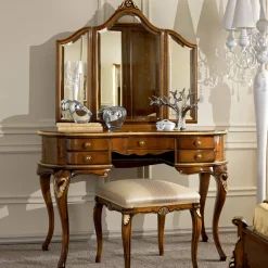 Viadurini Classic Kommoden-Klassischer Schminkkamm aus Holz mit Spiegel Made in Italy - Cambrige