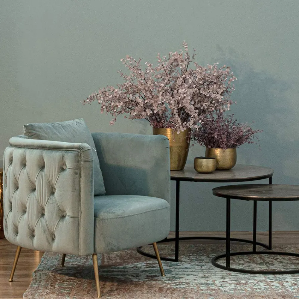 Viadurini Living Klassische Sessel-Klassischer Sessel aus gepolstertem Holz mit Samteffekt Homemotion - Nichy