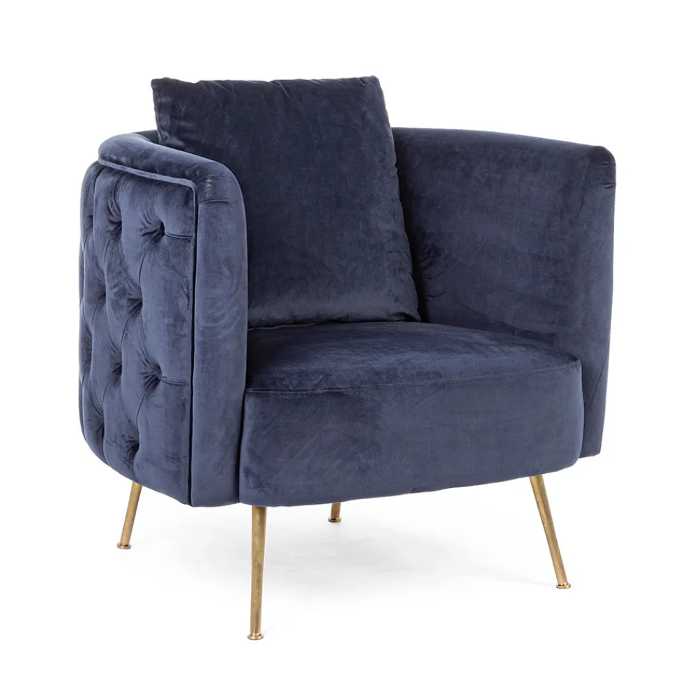 Viadurini Living Klassische Sessel-Klassischer Sessel aus gepolstertem Holz mit Samteffekt Homemotion - Nichy