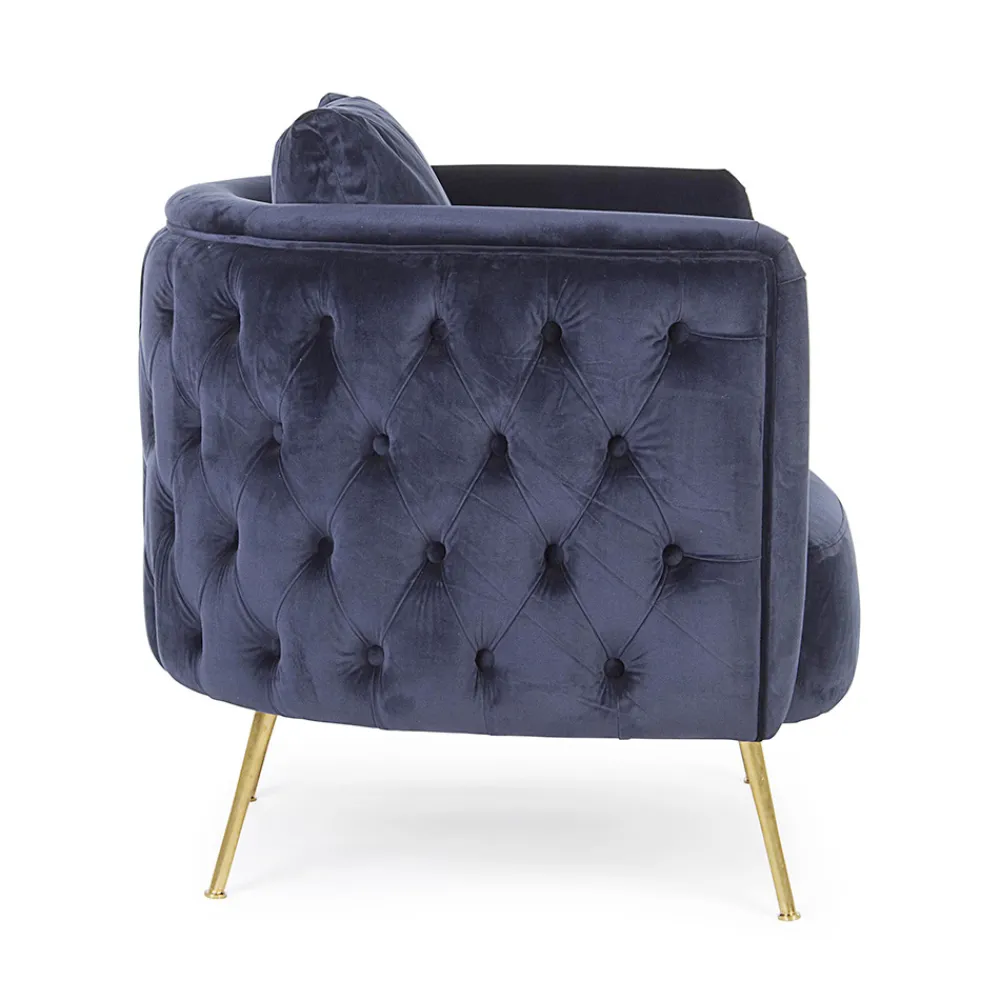 Viadurini Living Klassische Sessel-Klassischer Sessel aus gepolstertem Holz mit Samteffekt Homemotion - Nichy