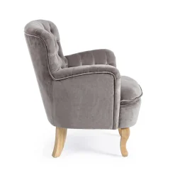 Viadurini Living Klassische Sessel-Klassischer Sessel aus Holz und gepolstertem Sitz aus gesteppter Baumwolle - Monny