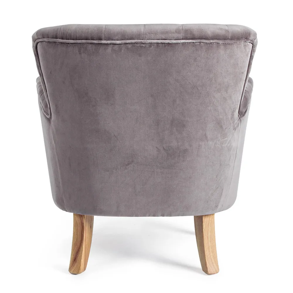 Viadurini Living Klassische Sessel-Klassischer Sessel aus Holz und gepolstertem Sitz aus gesteppter Baumwolle - Monny