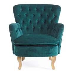 Viadurini Living Klassische Sessel-Klassischer Sessel aus Holz und gepolstertem Sitz aus gesteppter Baumwolle - Monny