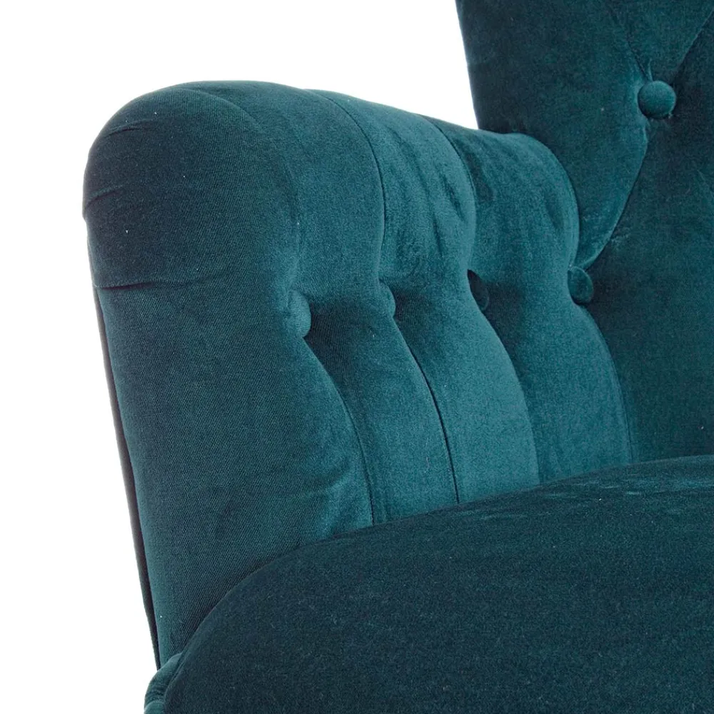 Viadurini Living Klassische Sessel-Klassischer Sessel aus Holz und gepolstertem Sitz aus gesteppter Baumwolle - Monny